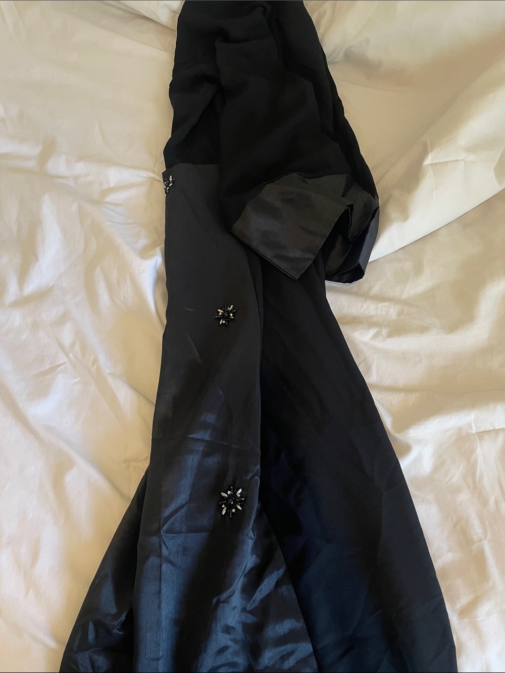 Black Embellished Women's Abaya